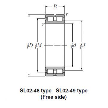 Bearing SL02-4948 SL Type Cylindrical Roller Bearings