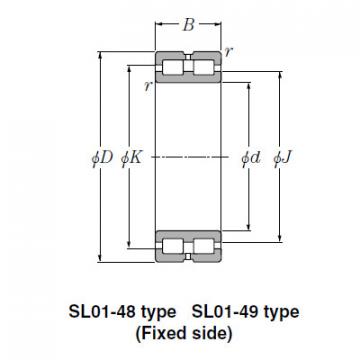 Bearing SL01-4848 SL Type Cylindrical Roller Bearings