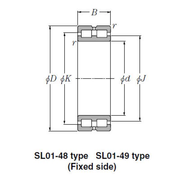 Bearing SL01-4848 SL Type Cylindrical Roller Bearings #1 image